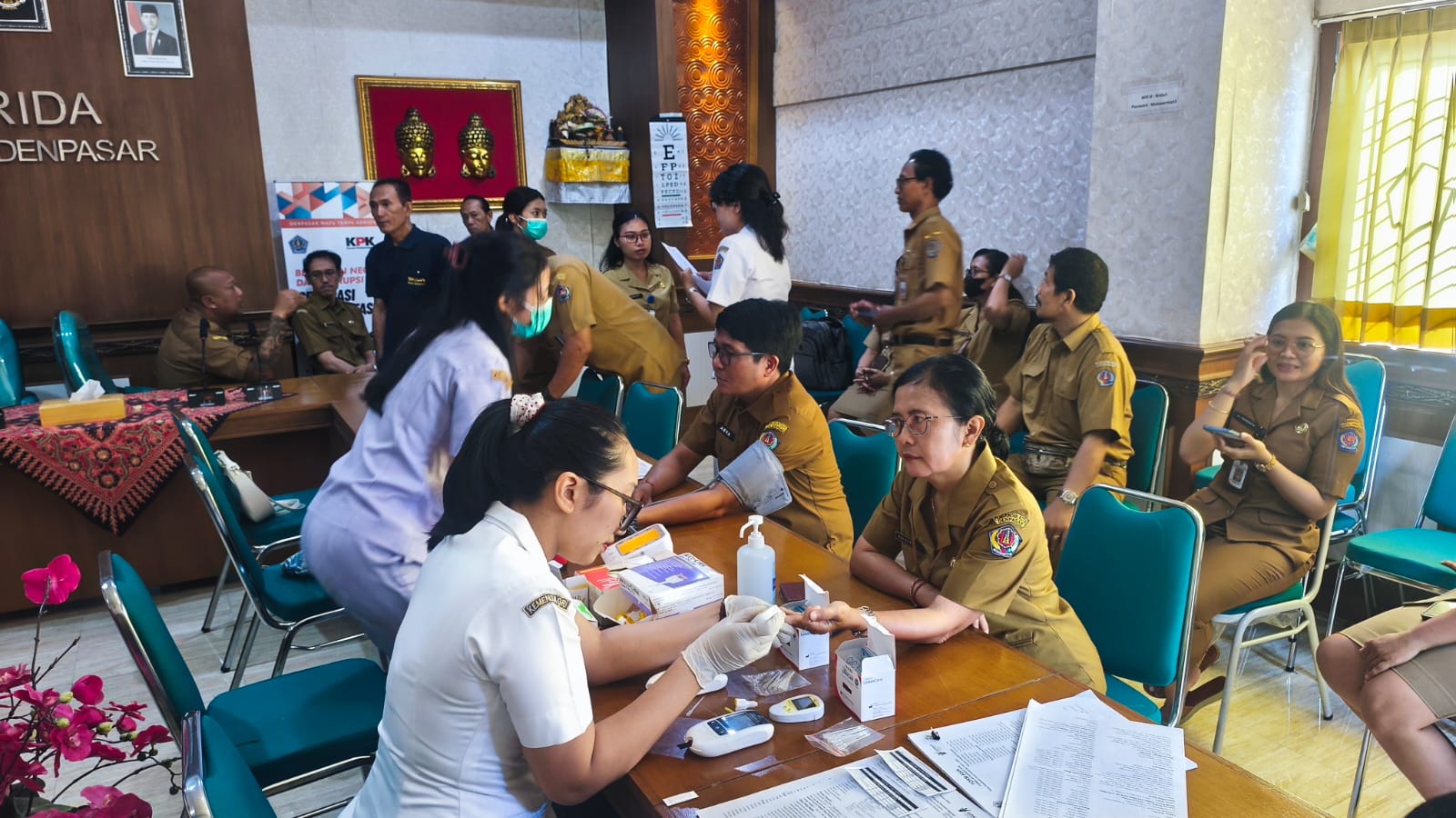 UPTD Puskesmas I Denpasar Utara Laksanakan Skrining Penyakit Tidak Menular di BRIDA Kota Denpasar